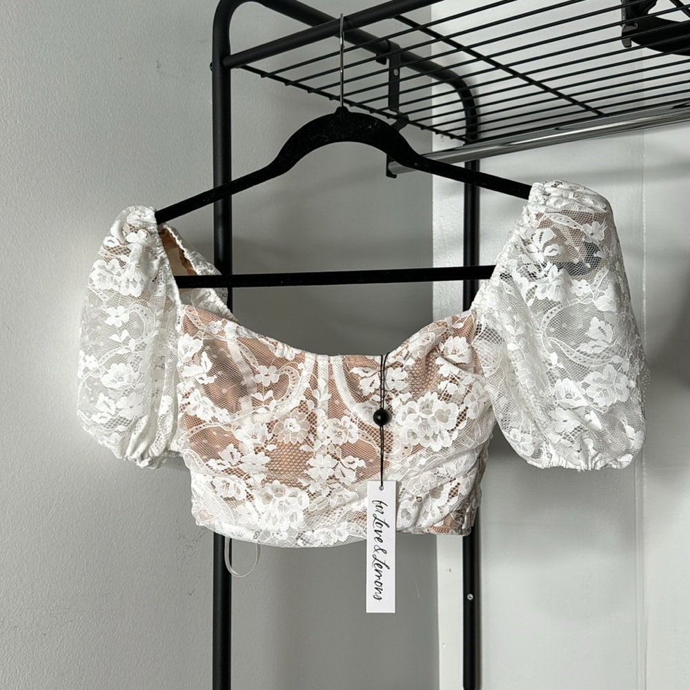 For Love & Lemons | lace crop top